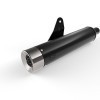 Silencer Assembly Black Straight Cut End Cap Silver