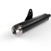 Silencer Assembly Black Tapered End Cap Silver