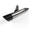 Silencer Assembly Silver Slash Cut End Cap Black