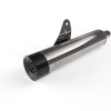 Silencer Assembly Silver Straight Cut End Cap Black