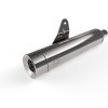 Silencer Assembly Silver Straight Cut End Cap Silver