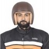 REBEL - Helmet Open Face Leather Brown