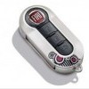 Silver Key Cover - Black and Red Circle Design
