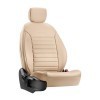 Pu Seat Cover (H) Beige Horizintal Stitch