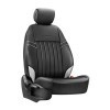 Pu Seat Cover (H) Black Gray Strip