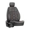 Pu Seat Cover (H) Black With Red Stitch