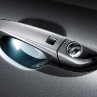 Chrome door handle with Pocket Light