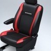 Black Red Insert 8S PU Seat Cover Set