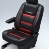 Black Red Stripes 8S PU Seat Cover Set