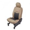 Beige Embossed Black Vinyl Seat Cover