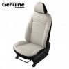 Premium Theme Quilted Grey and Black Vinyl Seat Cover (High