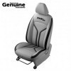 Sporty Theme Perforated Grey and Black Insert Vinyl Seat Cover