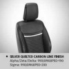 Silver Quilted Carbon Line Finish