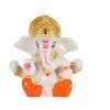 God Idol - Ganesha (Ceramic) - White and Yellow