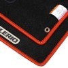 Premium Carpet Mat (Black With Red Lining)
