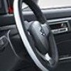 Steering Cover Premium Black/White