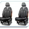 Half Seat Cover - Tan Stitching