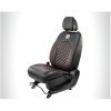 Diamond Quilt Black and Red Seat Cover