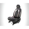 V Quilt Black and White Seat Cover
