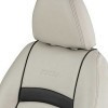 Seat Cover Art Leather Black Beige with piping