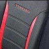 Seat Cover Fabric Black Red