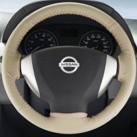 Terrano Steering Wheel Cover Leather - Beige