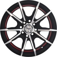 Zest 15 inch Bolt 3200 Black Matt and Matt Silver w Red Ring