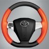 Steering Wheel Cover Black and Orange
