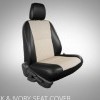 Black and Ivory Seat Cover