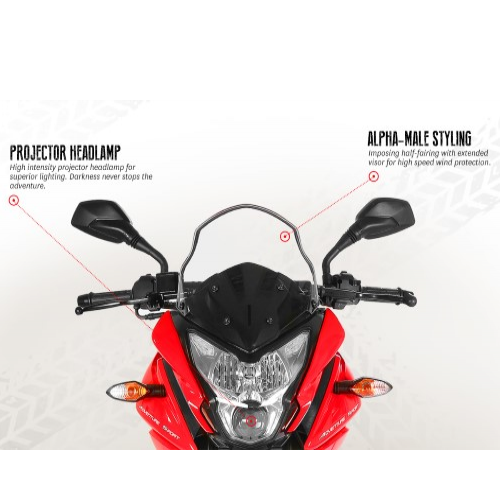 Bajaj Pulsar As150 Projector Headlamps Red Bike