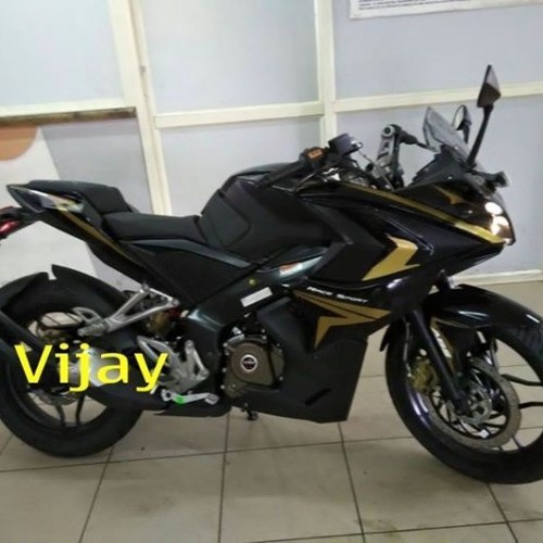 Bajaj Pulsar Rs200 Black Colour Right Side