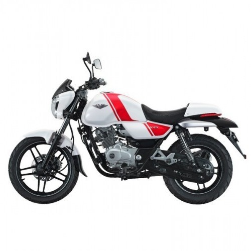 Bajaj V15 150cc Bike Side View White