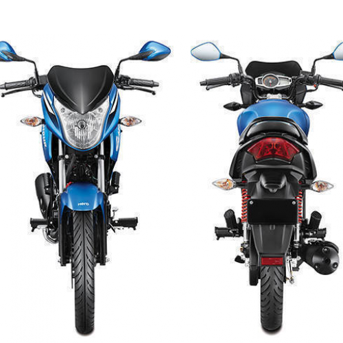 Hero Glamour 125 Ismart 2017 Front Rear View