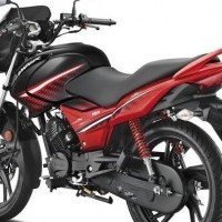 Hero Glamour 125 Ismart Black Red Colour Rear View