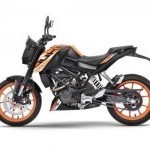 Duke 125 Abs Orange Side View