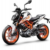 Ktm Duke 390 White Front View