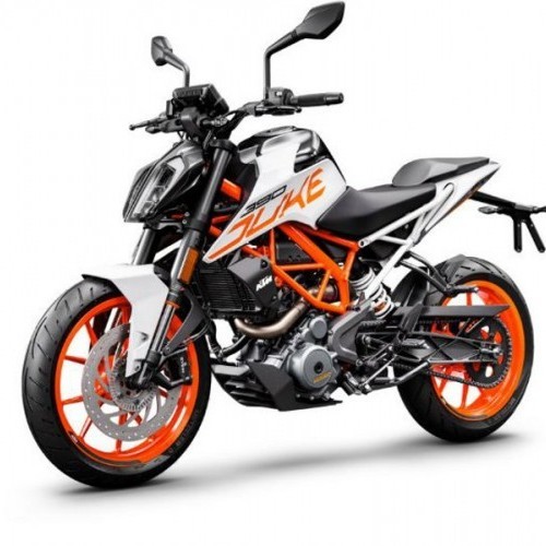 Ktm Duke 390 White Front View