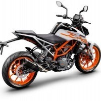 Ktm Duke 390 White Rear Quarter View
