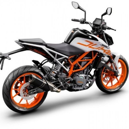 Ktm Duke 390 White Rear Quarter View