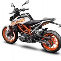 Ktm Duke 390 White Rear View