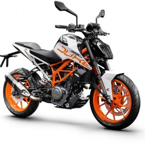 Ktm Duke 390 White Side View