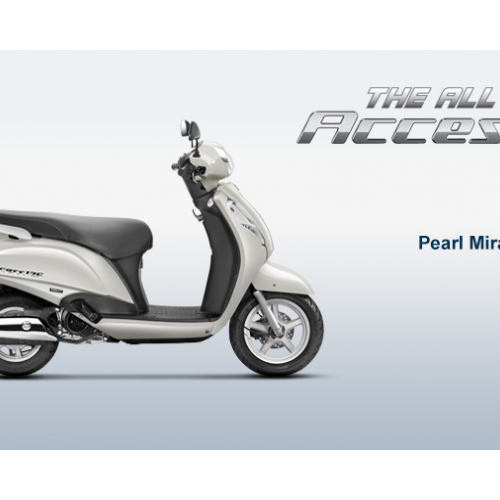 New Suzuki Access 125 Color Pearl Mirage White