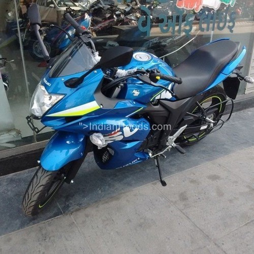 Suzuki Gixxer Sf Blue Front Quarter View