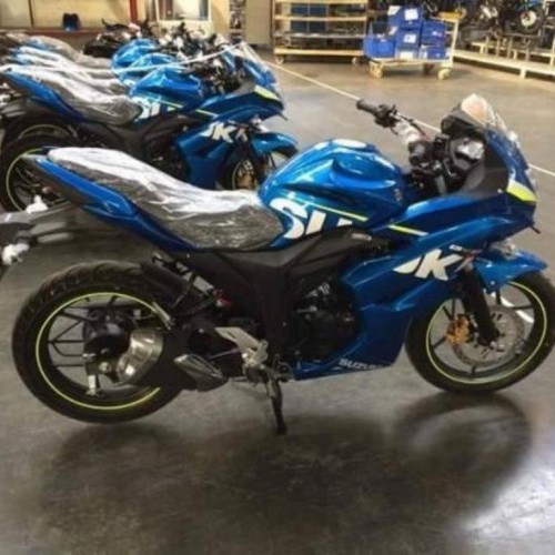 Suzuki Gixxer Sf Blue Side View