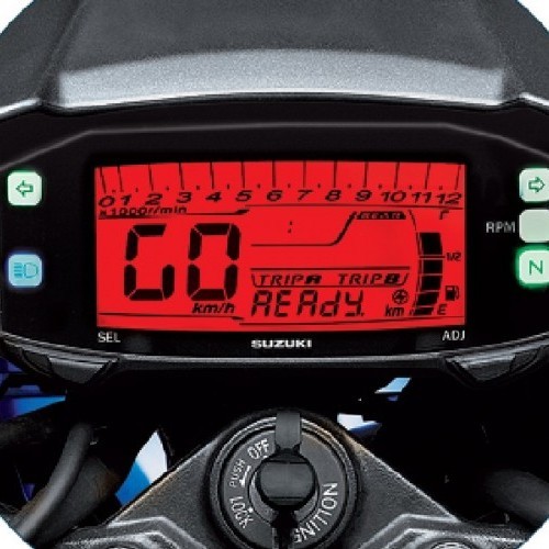 Suzuki Gixxer Smart Digital Instrumentation With Gear Position Rpm Indicator