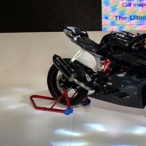 Tvs Akula Black Front Side View