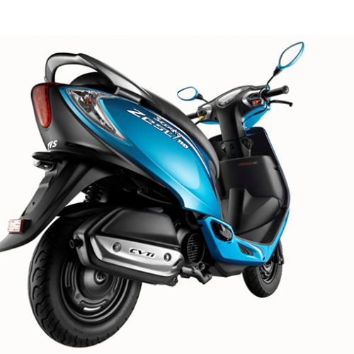 Tvs Scooty Zest Rear Angle View