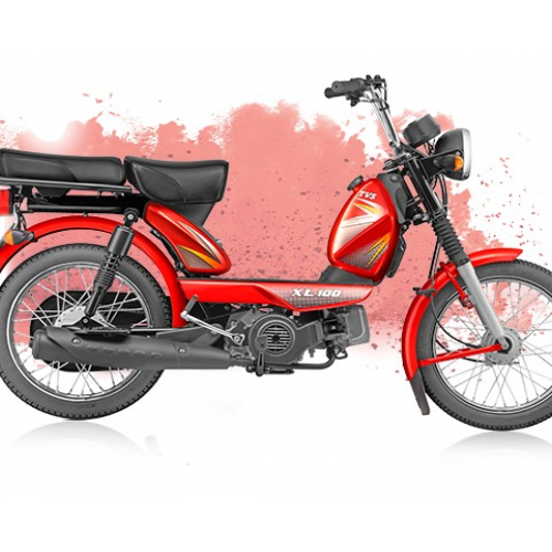 Tvs Xl 100cc Bike Red Colour