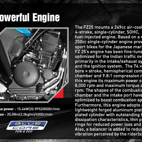 Yamaha Fz 25 Bike Engine
