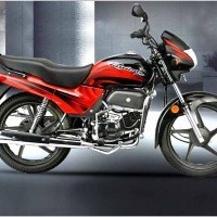 Hero Honda Passion Plus Color Red With Black Graphics